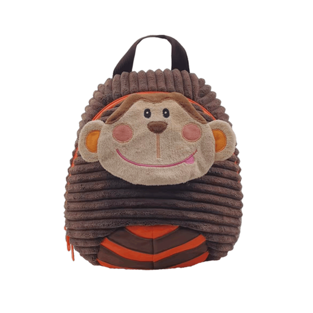 Cute Plush Monkey Shaped Backpack for Young Children