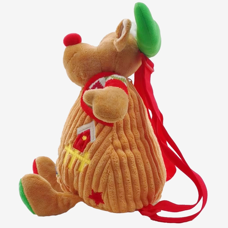 Christmas Themed Plush Toy Backpacks for Young Children