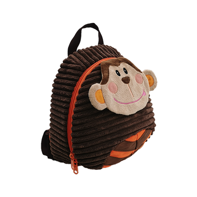 Cute Plush Monkey Shaped Backpack for Young Children