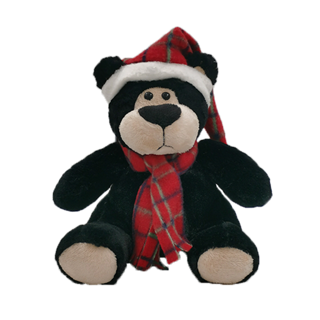 Christmas Black Bear Christmas Plush Toy